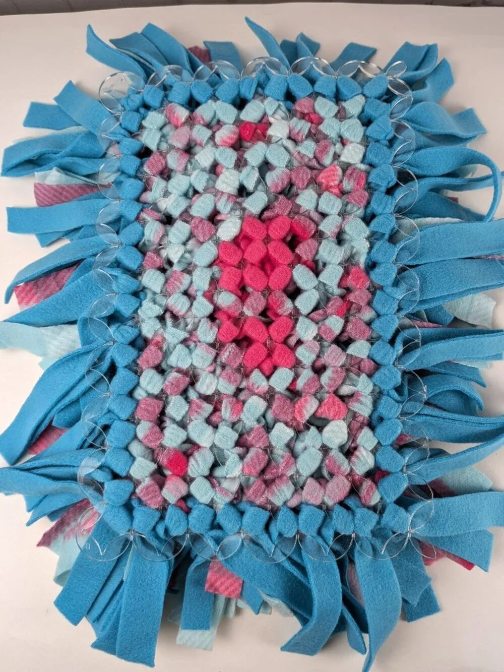 NEW Dog/Cat Snuffle Mat - Teal/Light Blue/Pink #62